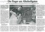 Zeitungsartikel aus 2003 - Die Finger am Allerheiligsten